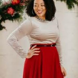 Champagne velvet shirt Ashley Lemieux small